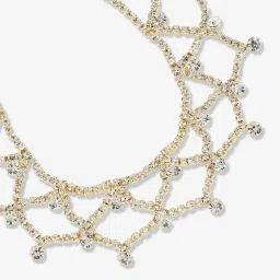 Sohi silver plated designer party necklace for women image 4