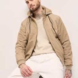 The Bear House Beige Polyester Regular Fit Self Design Casual Jacket-picture-26