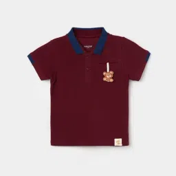 Juniors by Lifestyle Boys Red Cotton Polo T-Shirt-image-62