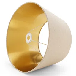 Pure Home and Living Beige Cotton Solid Lamp Shade image 4