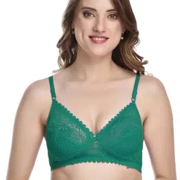 AROUSY Black & Green Self Pattern Bra Panty Set - Pack Of 3 image 5