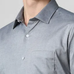 Van Heusen Grey Cotton Regular Fit Shirt image 4
