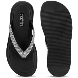 Truffle Collection Women's Black Thong Sandals image 4