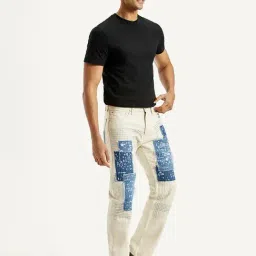 Levi's Men's 555 Relaxed Straight Fit Off-White Jeans image 3