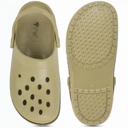 Woodland Men's Khaki Back Strap Clogs image 4