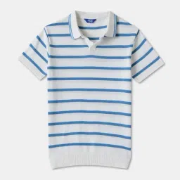 R&B Boys Ivory Cotton Striped T-Shirt-picture-33