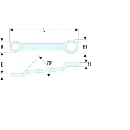 Facom Ring Spanner, 19mm, Metric, Double Ended, 296 mm Overall, 55A.19X22 image 3