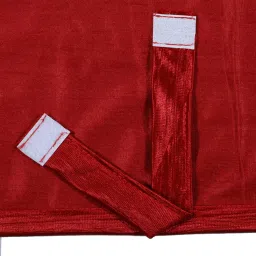 Romee Red Jaquard Floral Curtains and Sheers image 4