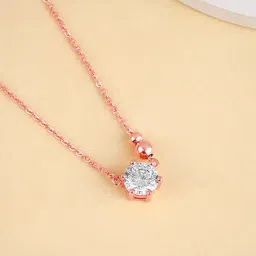 GIVA 925 Sterling Silver Rose Gold Necklace for Women-image-48