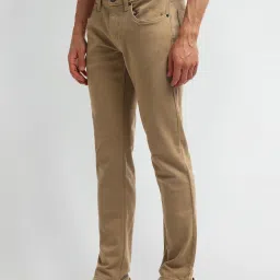 U.S. Polo Assn. Beige Cotton Slim fit Solid Jeans image 4