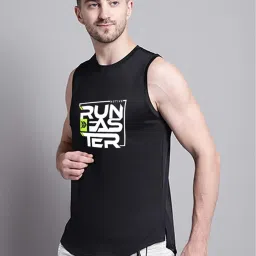 Friskers Black Regular Fit Graphic Sports T-Shirt image 4