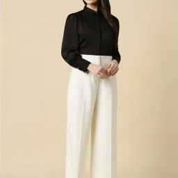 Allen Solly Black Plain Shirt image 4