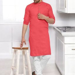 ANUJ FASHION Men Solid Knee Length Regular Kurta-picture-8