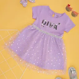 YU by Pantaloons Kids Lilac Embellished Dress-image-16