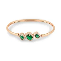 Zaveri Pearls Green Cubic Zirconia Contemporary Dazzling Bangle Style Kada Bracelet-picture-15
