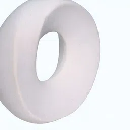 Cortina White Textured Donut Shaped Ceramic Flower Vase image 4