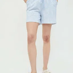 Ginger by Lifestyle Blue Cotton Printed Shorts-picture-40