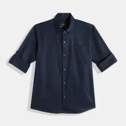 Charchit Boys Blue Cotton Comfort Fit Shirt-image-23