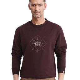 Rare Rabbit Brown Boxy Fit Graphic Sweatshirt-picture-49