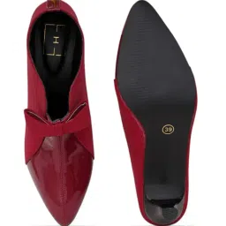 Shoetopia Women's Red Stiletto Boots image 3