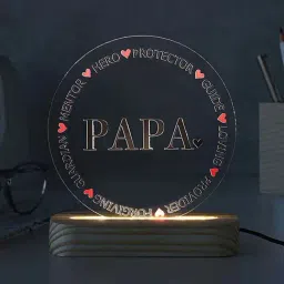 FNP Beige Acrylic Papa Led Glow Lamp-image-77