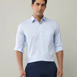 Arrow Blue Cotton Regular Fit Printed Shirt-picture-39