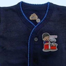 LUX Inferno Kids Navy Printed Full Sleeves Thermal Set image 5