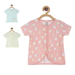 MINIKLUB Girls Multicolor Printed Jhabla (Pack Of 3)-picture-33