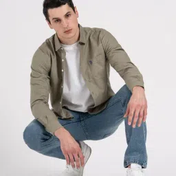 Red Tape Dull Olive Solid Shirt image 4