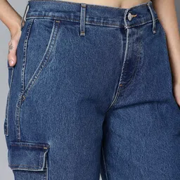 Levis Women Baggy Light Fade Stretchable Jeans image 5