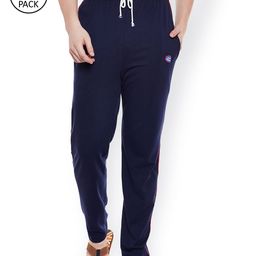 mack jonney VIMAL Men Pack of 2 Navy Blue Solid Lounge Pants-picture-7