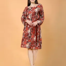Tamiska By Narendra Kumar Women Floral Printed A-Line Dress-picture-41