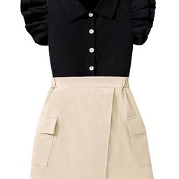 StyleCast x Revolte Girls Shirt Collar Shirt With Skort-picture-40
