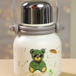 Little Surprise Box Ted Printed Insulated Stainless Steel Thermos Bottle Green - 600 ml-picture-13