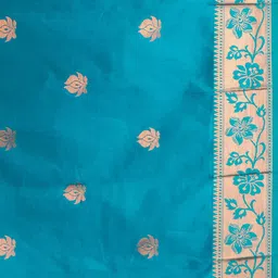 HELLA FASHIONS Women Ethnic Motifs Woven Design Zari Art Silk Saree image 5