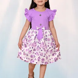 UPTREND VESTURE Girls Purple Polyester Dresses-picture-28
