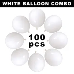 Bubble Trouble White Balloons for Decoration - Pack of 100 White Balloons image 2