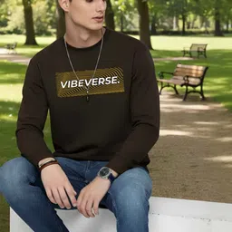 Moda Rapido Mens Printed Round Neck sweatshirt Regular Fit long sleeve-image-92