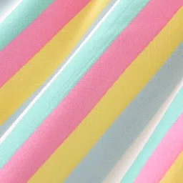 Babyhug 100% Rayon Woven Striped Half Sleeves  Top with Smocking & Frill Detailing - Multicolour image 3