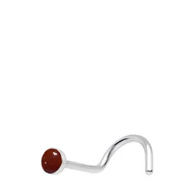 Peenzone Jewellers Silver-Plated Cubic Zirconia Stud Nosepin-image-3
