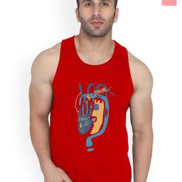 SLOWLORIS Pack Of 2 Printed Combed Cotton Gym Vests-picture-49