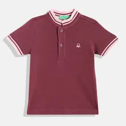 United Colors of Benetton Boys Mandarin Collar Pure Cotton T-shirt-picture-37