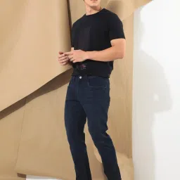 Rare Rabbit Blue Cotton Solid Slim Fit Jeans image 4