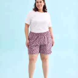 Go Colors! Purple Cotton Printed Shorts-picture-16