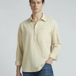 Pepe Jeans Beige Regular Fit Shirt image 4