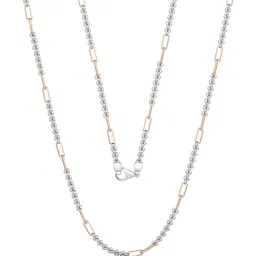 Joyalukkas Platinum Stylish Intricate Figaro Chain image 2