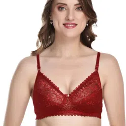 AROUSY Black & Maroon Self Pattern Bra Panty Set - Pack Of 3 image 5