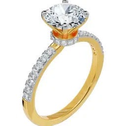 Emori 14k Yellow Gold & Diamond Jia Round Brilliant Ring-picture-23