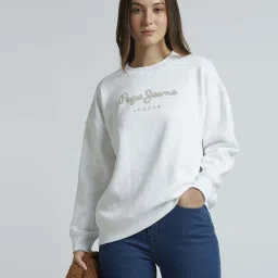 Pepe Jeans Optic White Embellished Sweatshirt image 4