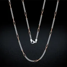 Joyalukkas Platinum Stylish Intricate Figaro Chain image 5